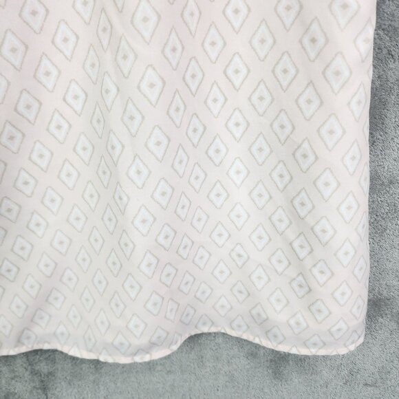 Women's Loft Outlet Sleeveless A Line Dress Diamond Pattern Pink & White Size S - Picture 3 of 9